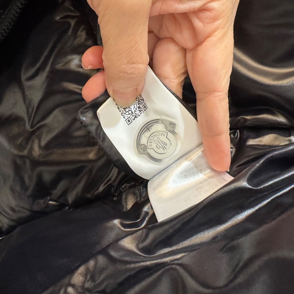 **NEW $2100 Moncler Black Moka Long Hooded Puffer Jacket 100% Authentic Size 2** - Picture 10 of 15